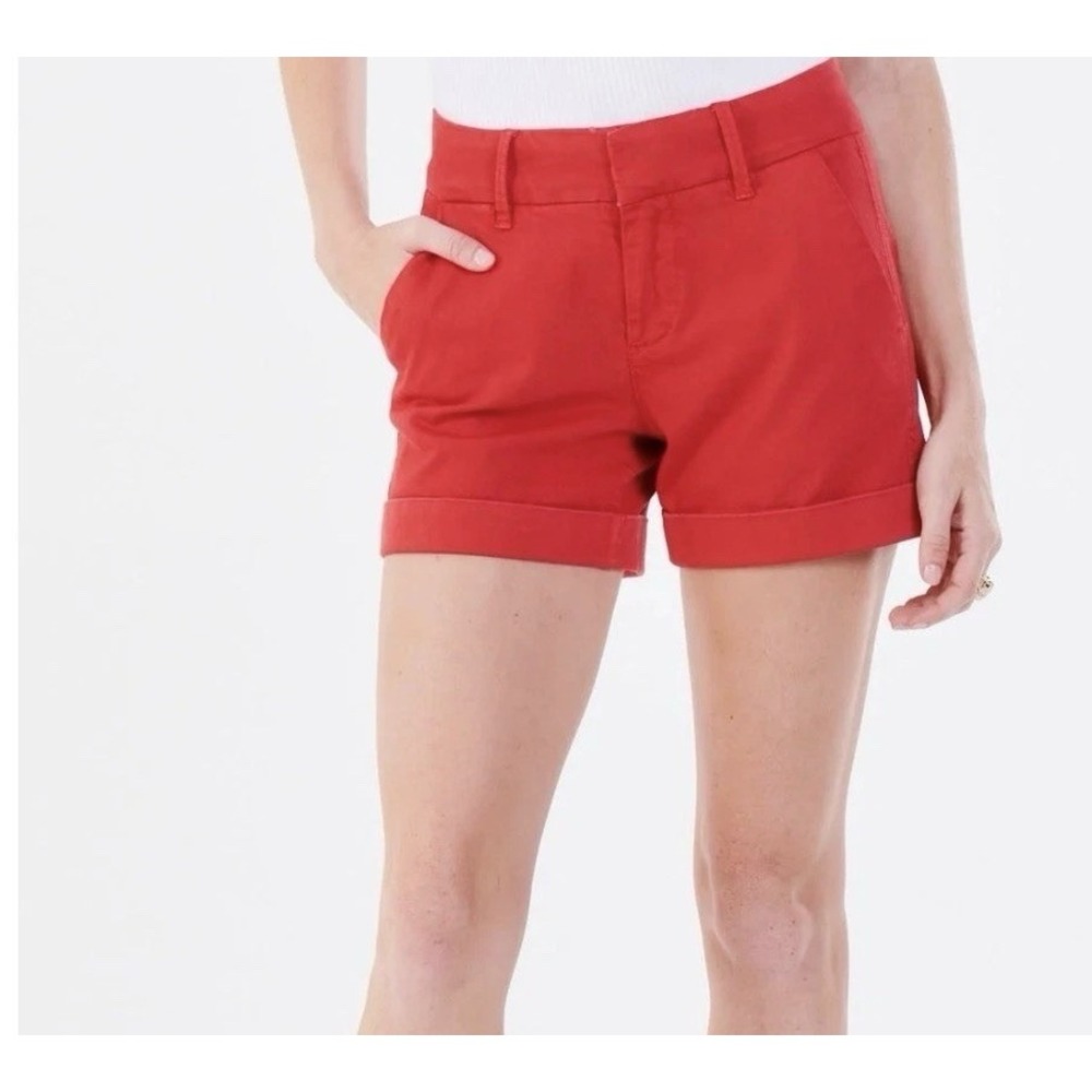 Dear John Finnegan Shorts Womens Size 30 Red Cuffed Chino Preppy Coastal 4"